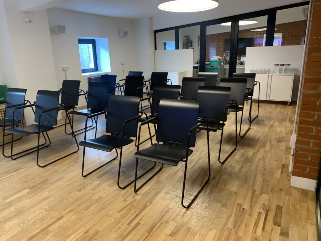 Classroom R theater chairs 2